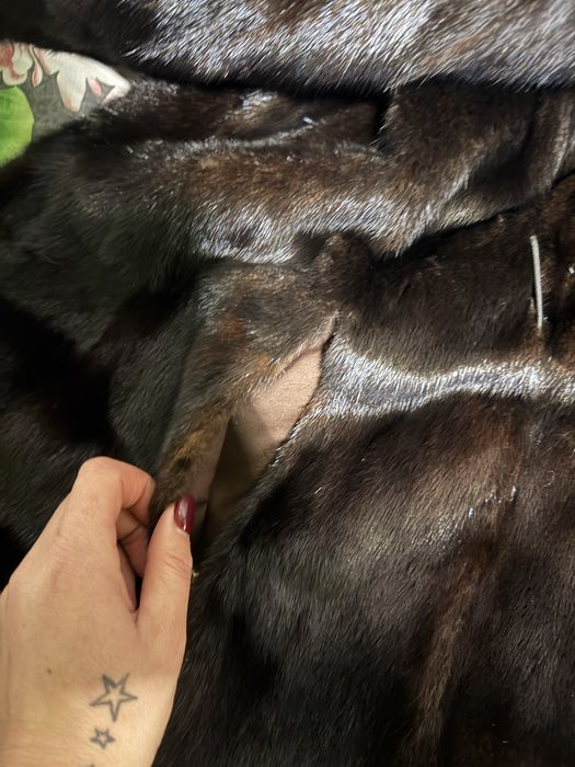 Шуба з натурального хутра норки, розмір від хс до л