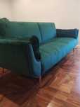 Sofa z funkcją spania butelkowa zieleń