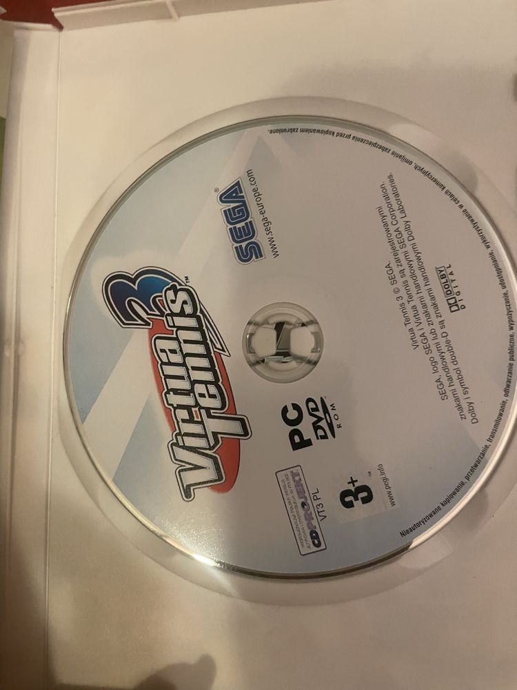 Gra komputerowa pc dvd Virtua Tennis 3