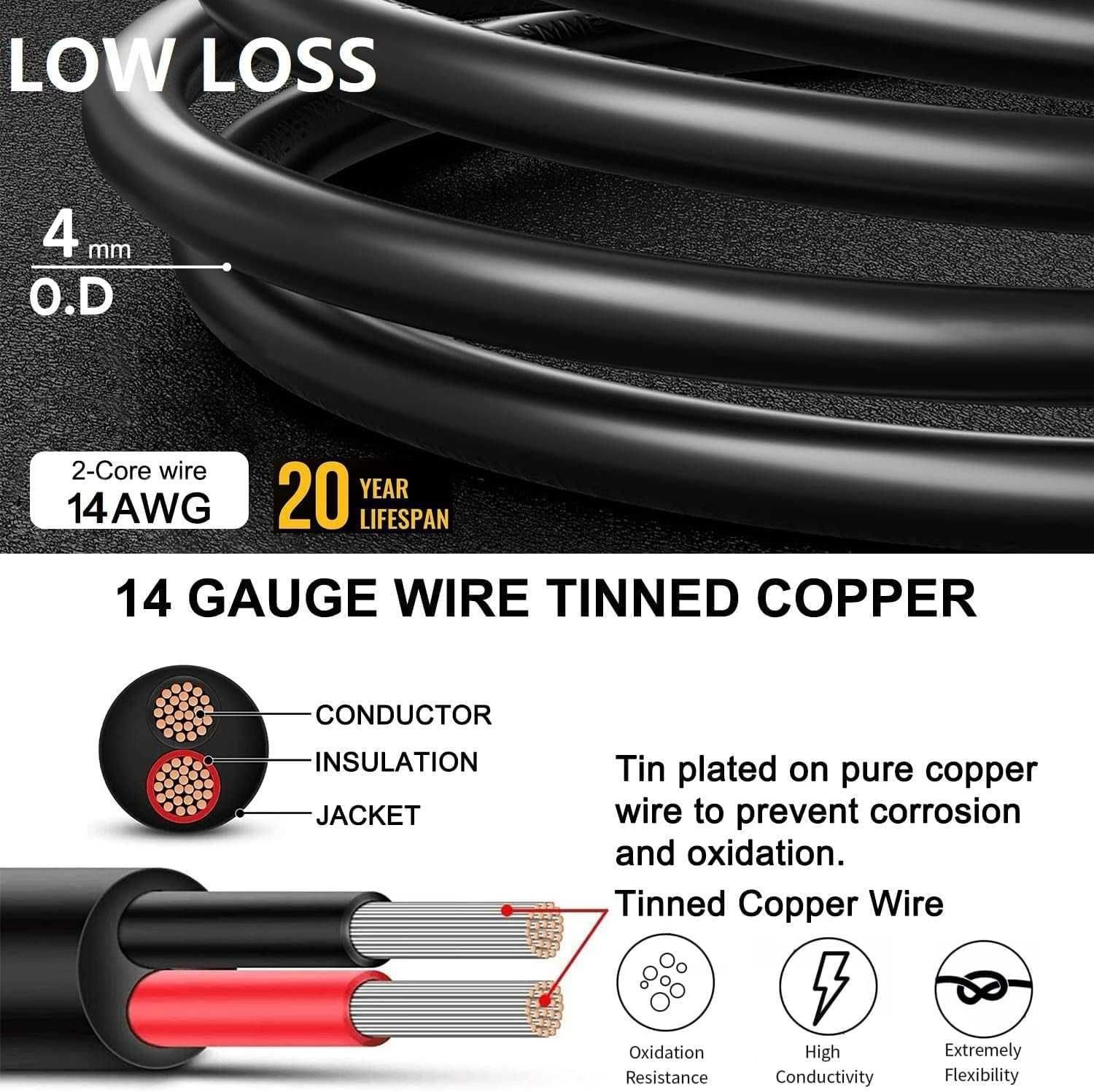 Przedłużacz Łącznik Kabel Do Girland Łańcuchów Świetlnych 10 m Joycome