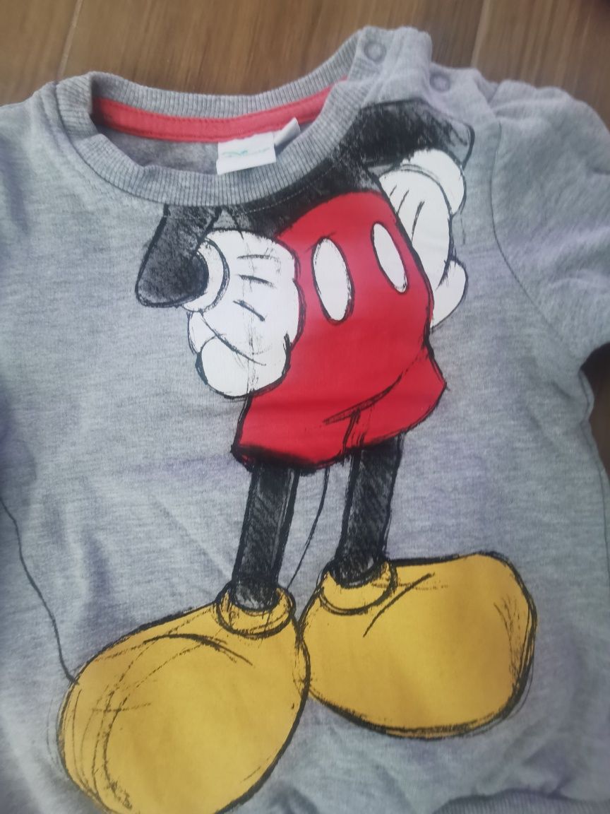 Disney baby 80 szara bluza Mickey Mouse Myszka Miki