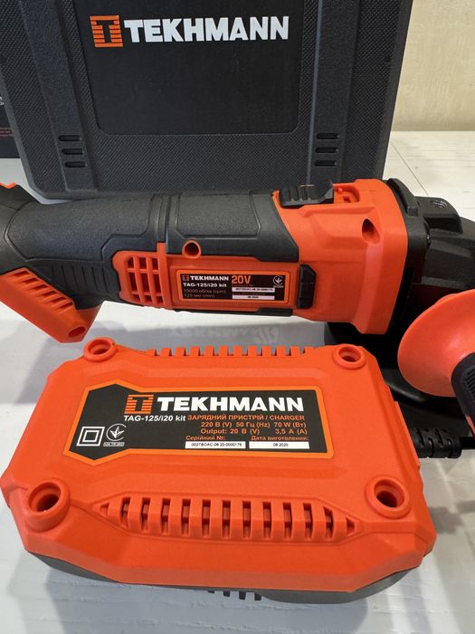 Шлифмашина угловая аккумуляторная Tekhmann TAG-125/i20 kit