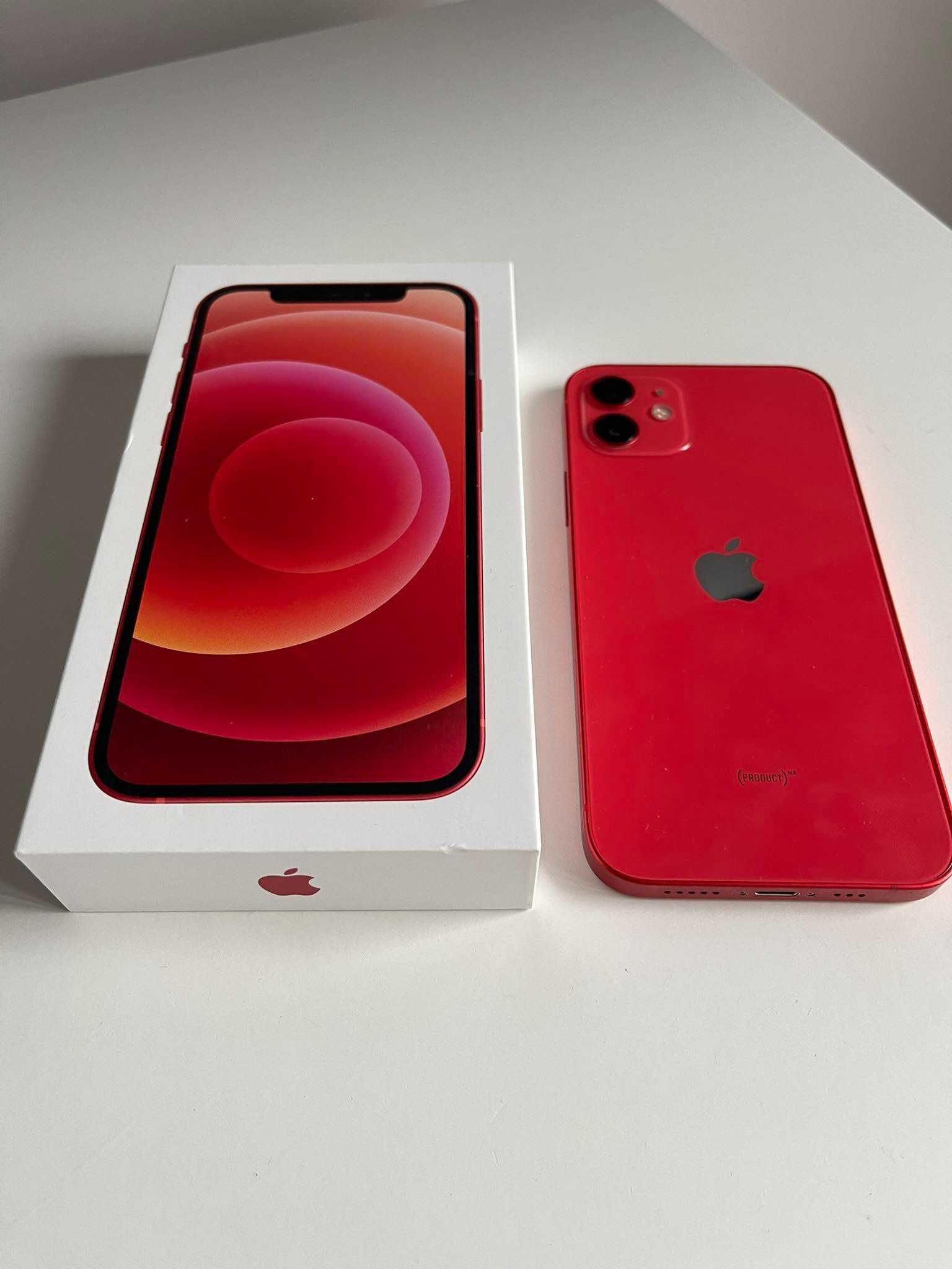 iPhone 12 64GB Product Red - stan bardzo dobry