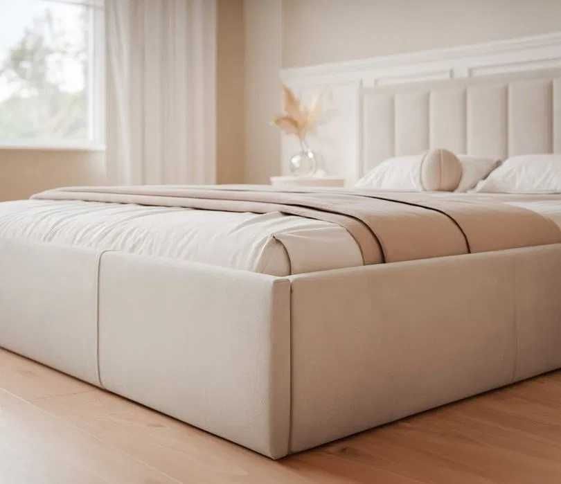 Łóżko tapicerowane MEYN z pojemnikiem, stelażem 90/120/140/160/180x200