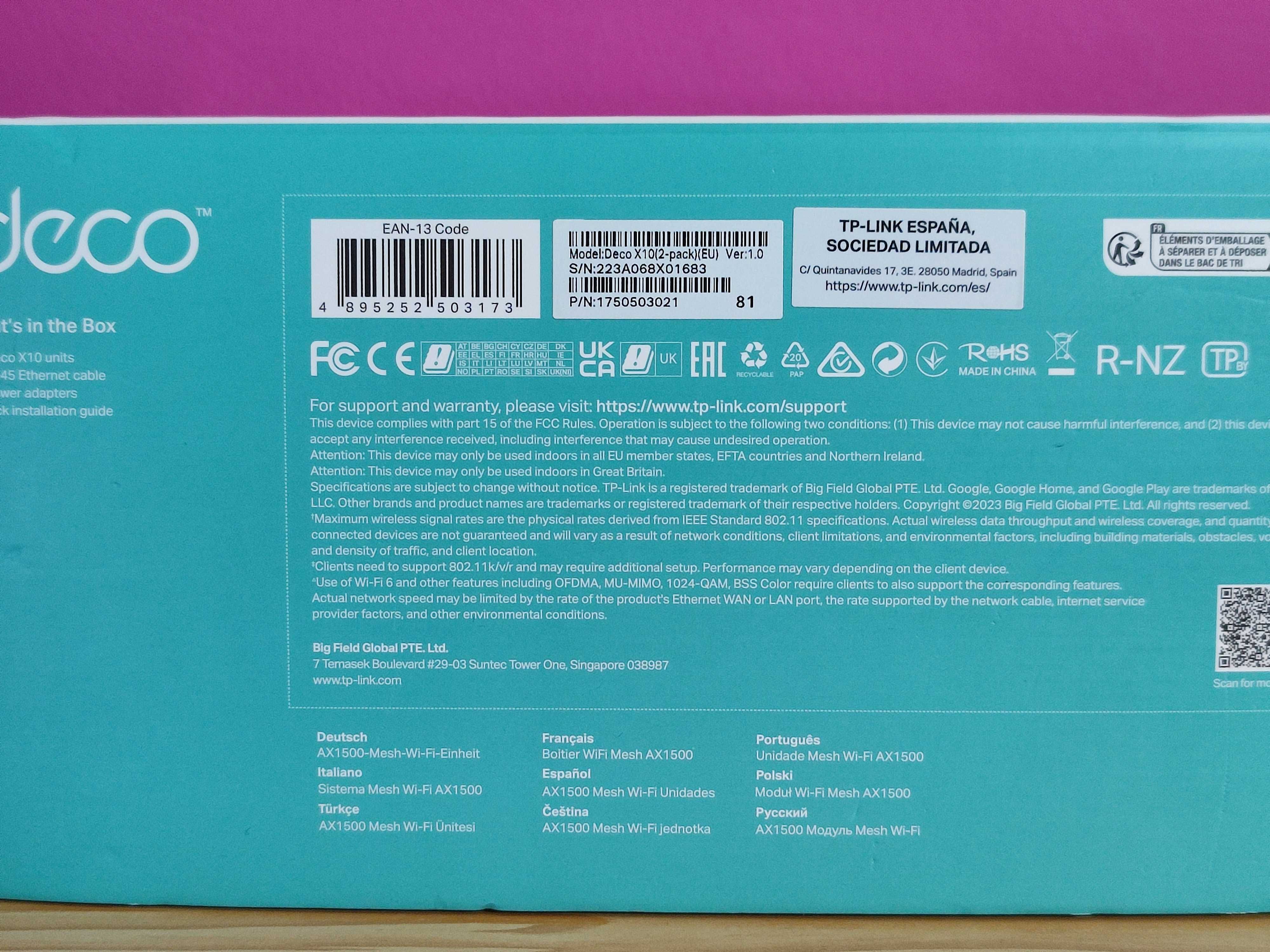 2x Deco X10 Tp-Link repetidor Wi-Fi 6