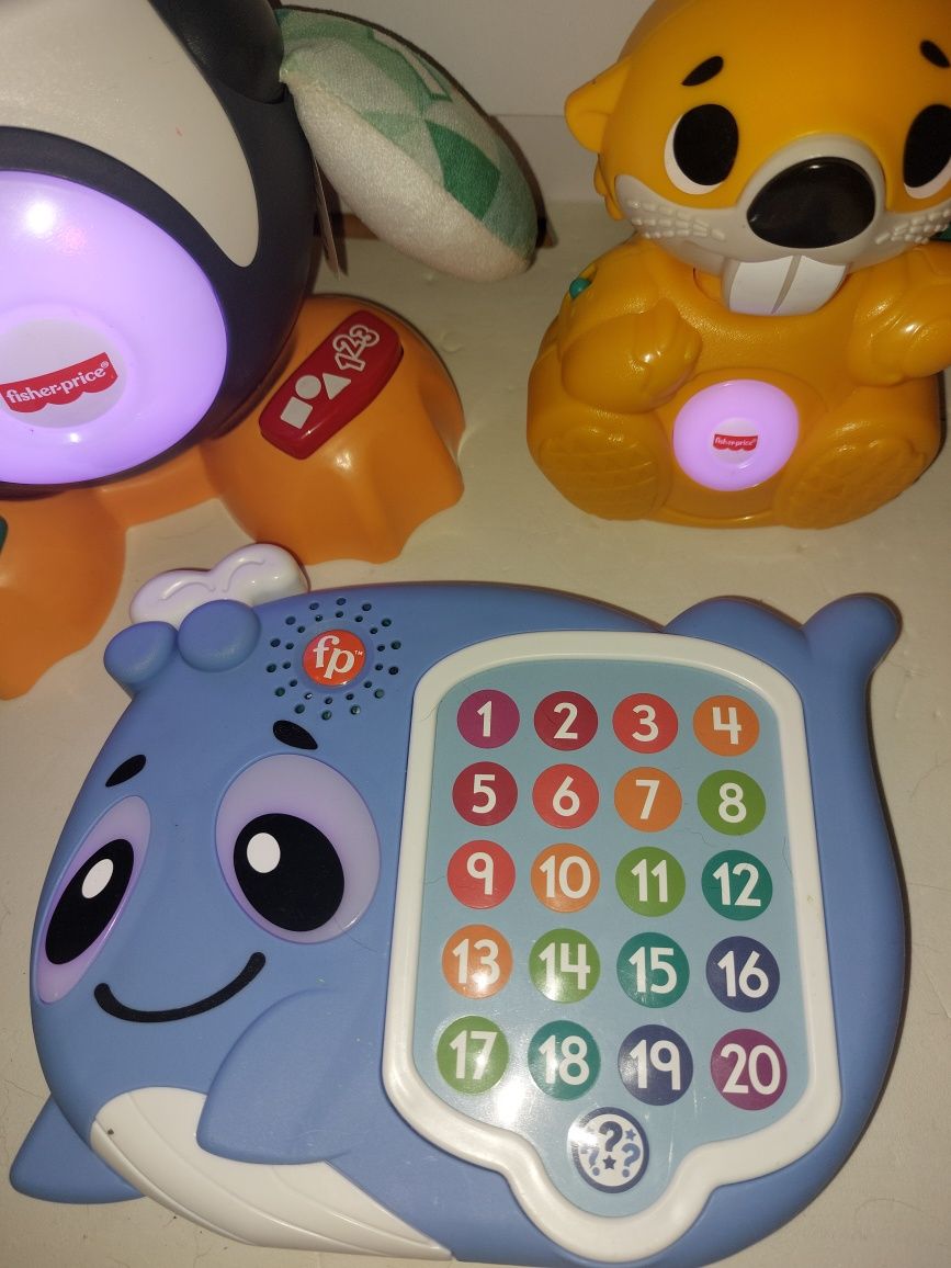 Fisher price Linkimals Pingwin Bóbr Wieloryb