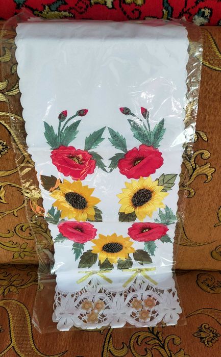 Рушник весільний Маки, полотенце невеликого розміру, кухонні, серветка