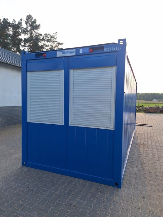 Nowy Kontener biurowy socjalny Containex 6x2.5m ocieplony okna +rolety