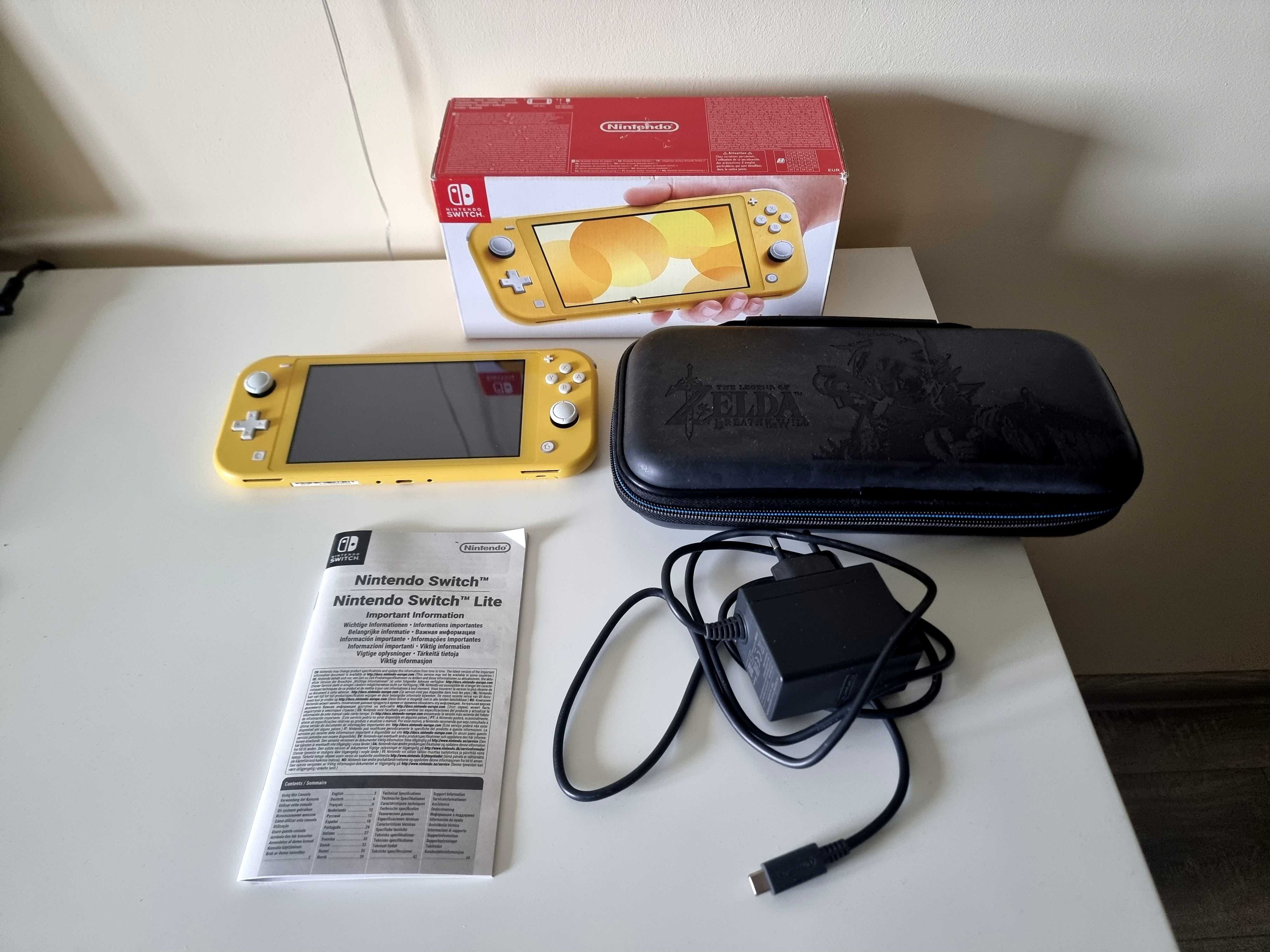 Konsola Nintendo Switch Lite komplet żółta