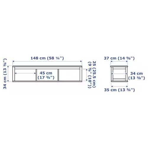 IKEA Hemnes-3 szafka wisząca, np. nad szafke RTV -dostawa gratis