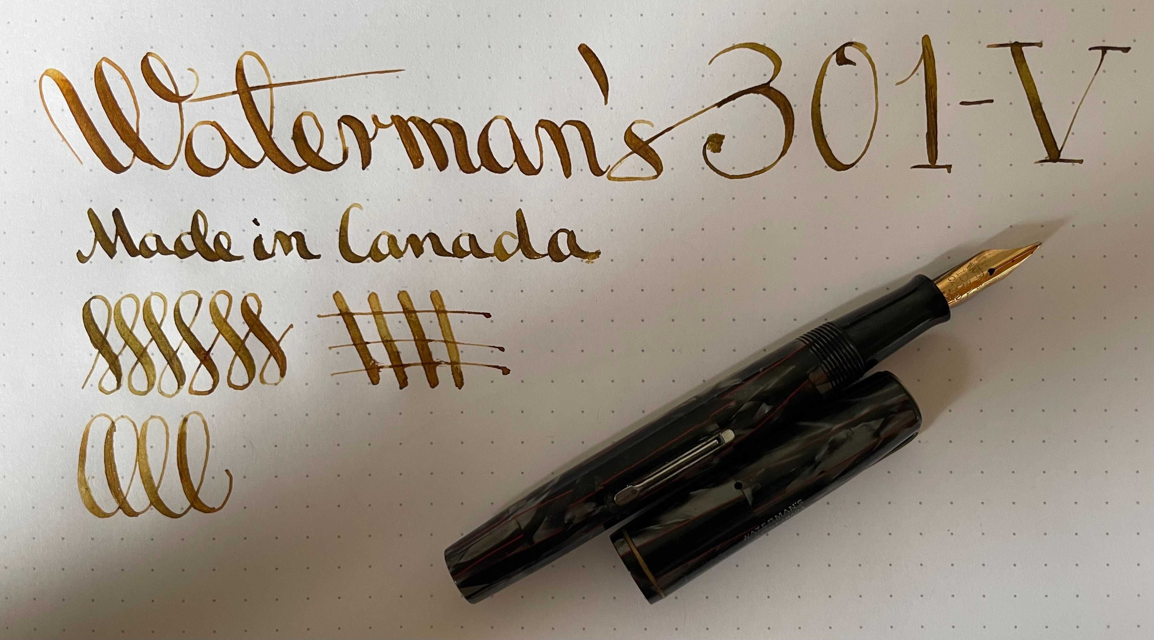 Pióro wieczne Waterman's 301-V made in Canada