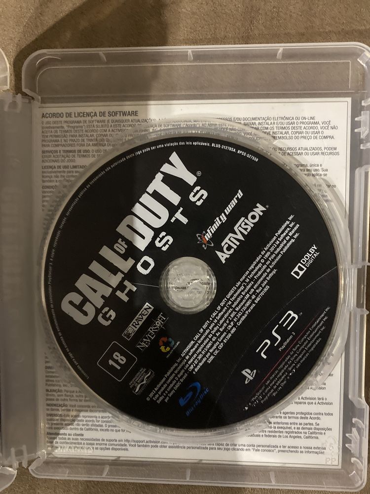 Jogo Call of duty ghosts ps3