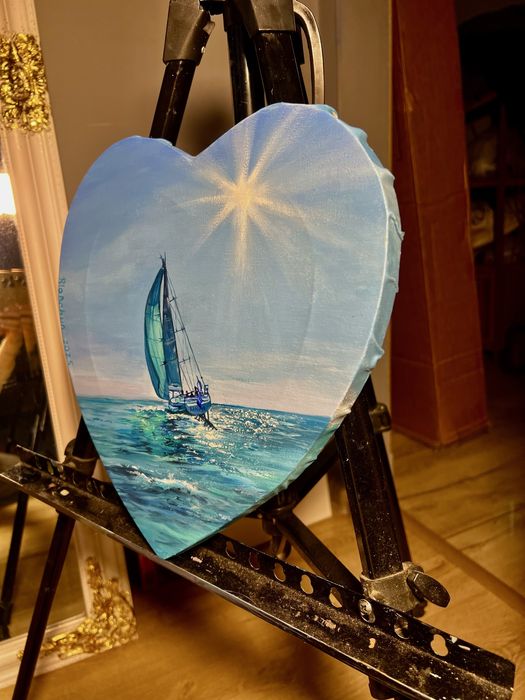 Obraz olejny na płótnie. Serce Morza