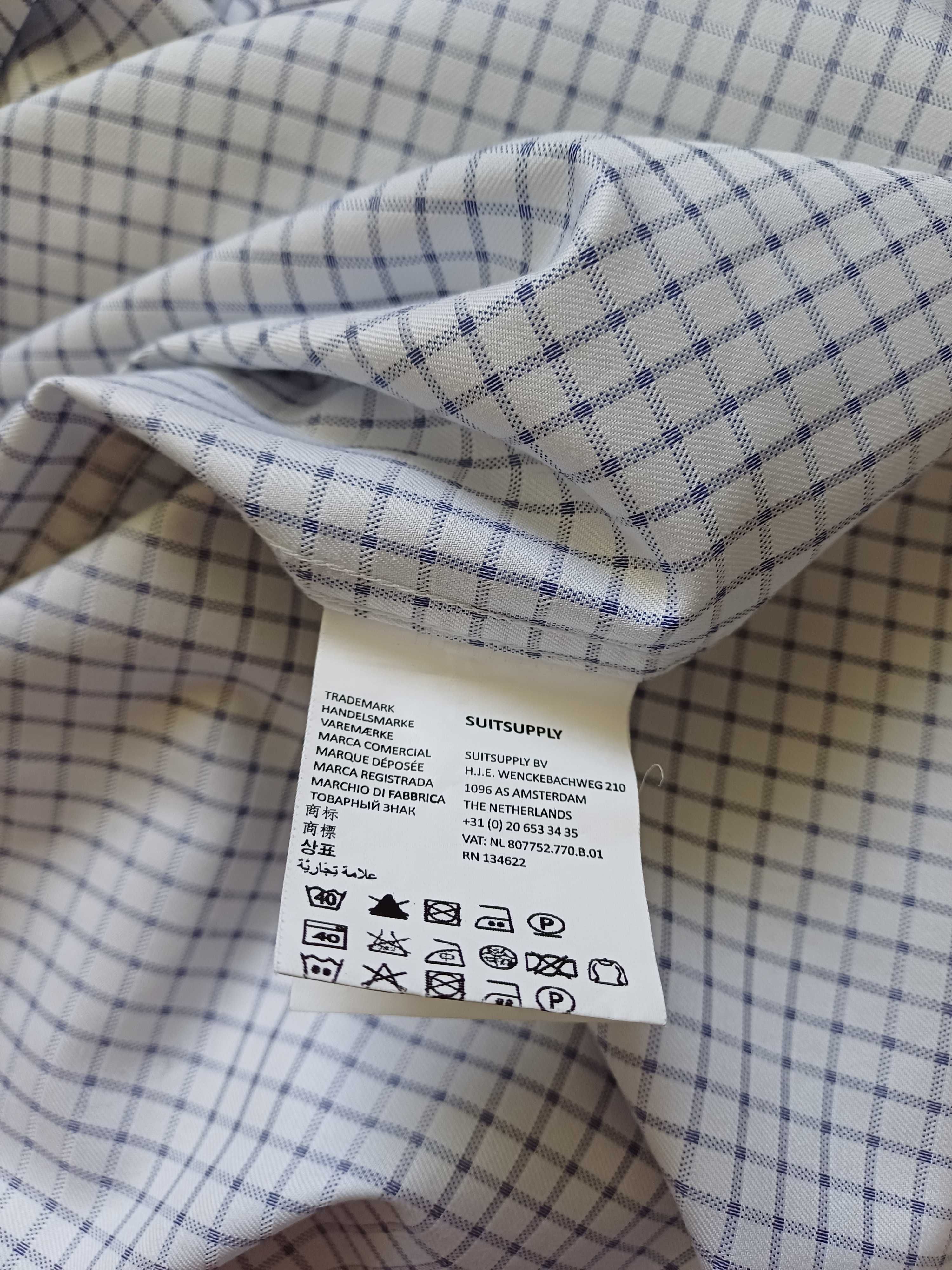 Suitsupply męska koszula w kratę rozmiar M