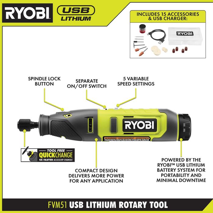 Ryobi USB Lithium - FVM51K + FVD50
