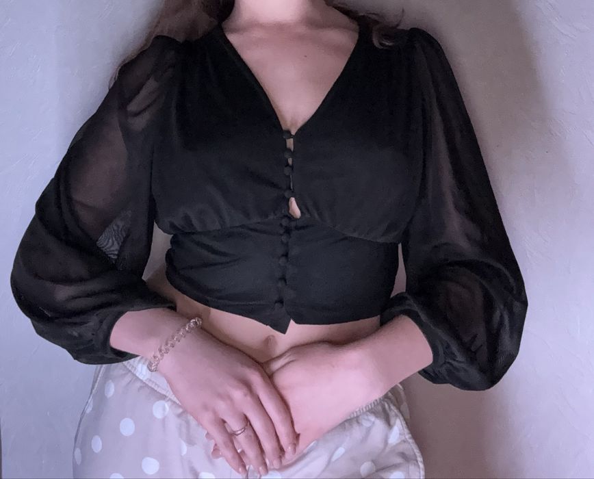 Черная блузка женская