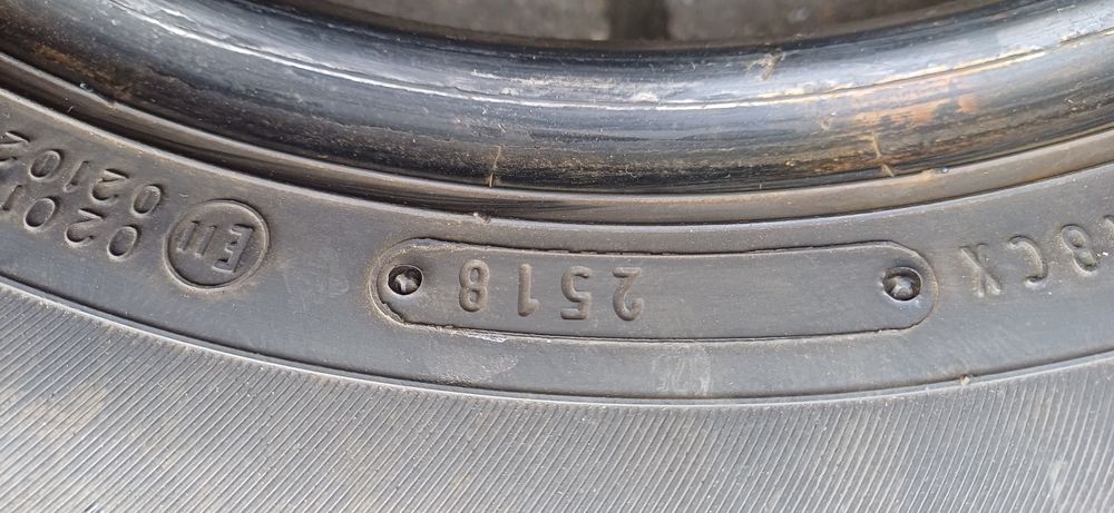 165/65R14 DUNLOP , dwie używane opony letnie.