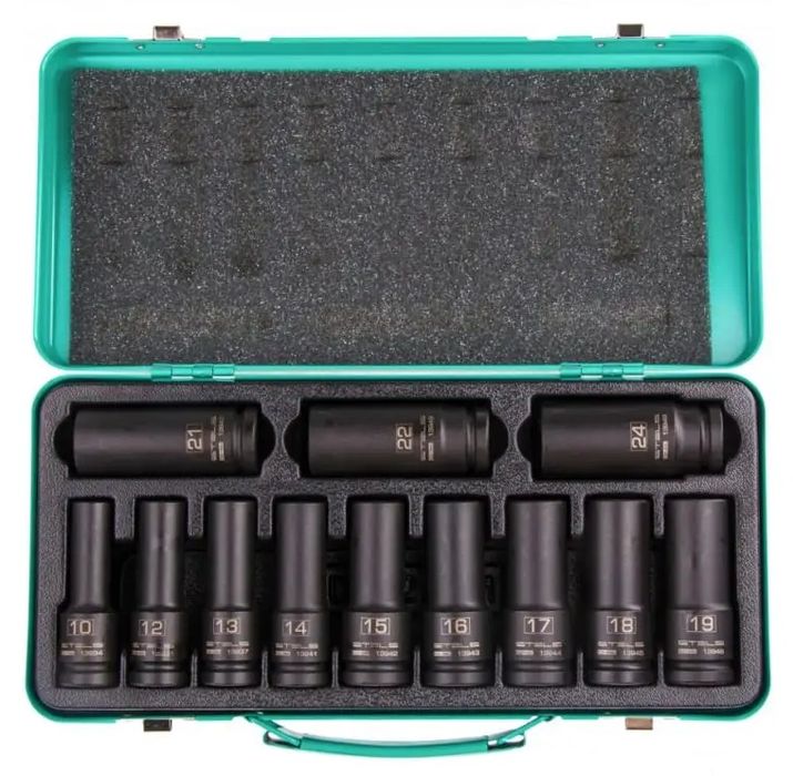 Набір ударних головок 1/2 Stels 10-24 мм 12шт подовжені