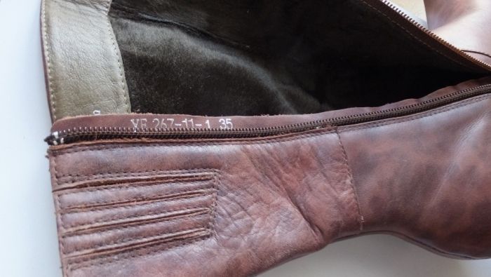 р. 36 сапоги демисезонные кожаные стелька 23,5см