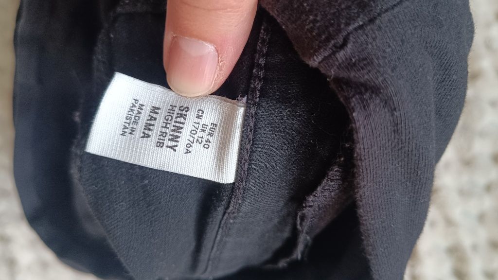 Spodnie ciążowe HM mama r.40 czarne