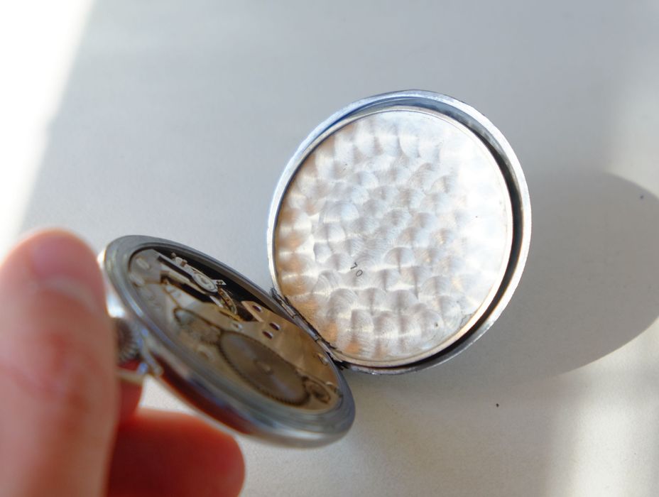 Relógio de bolso vintage Chronomètre, revisto em Novembro 2024