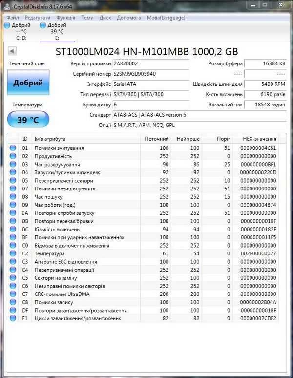 Жесткий диск Samsung 1TB 2.5