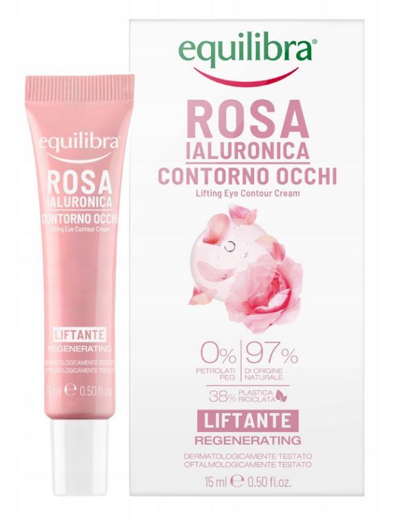 EQUILIBRA ROSA Różany liftingujący krem pod oczy Hialuron