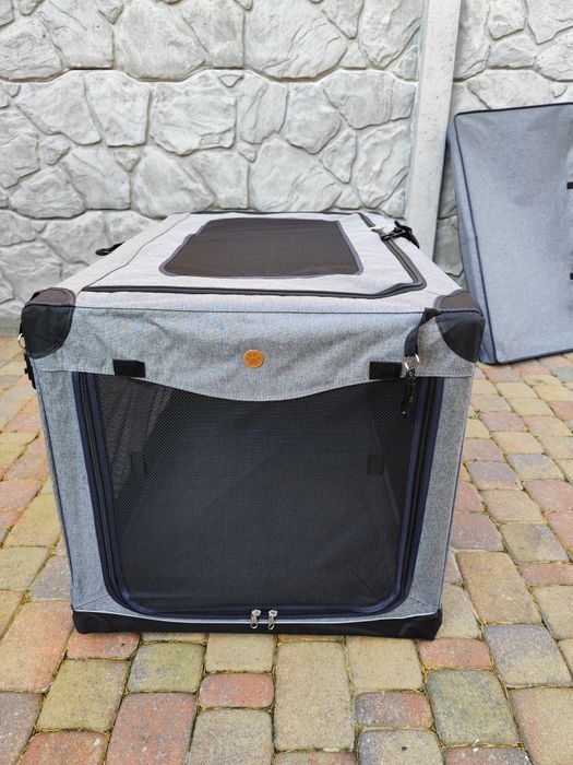 Pet Home rozkładany, materiałowy transporter kojec dla psa 91x61x58 cm