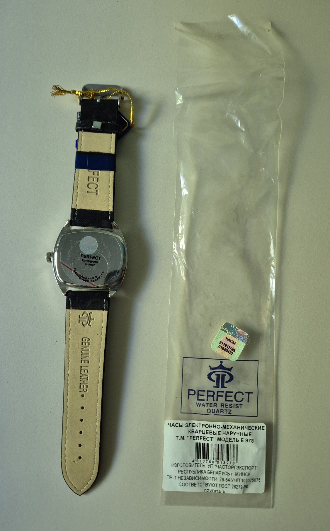 zegarek Perfect Miyota wodoodporny skórzany skóra czarny