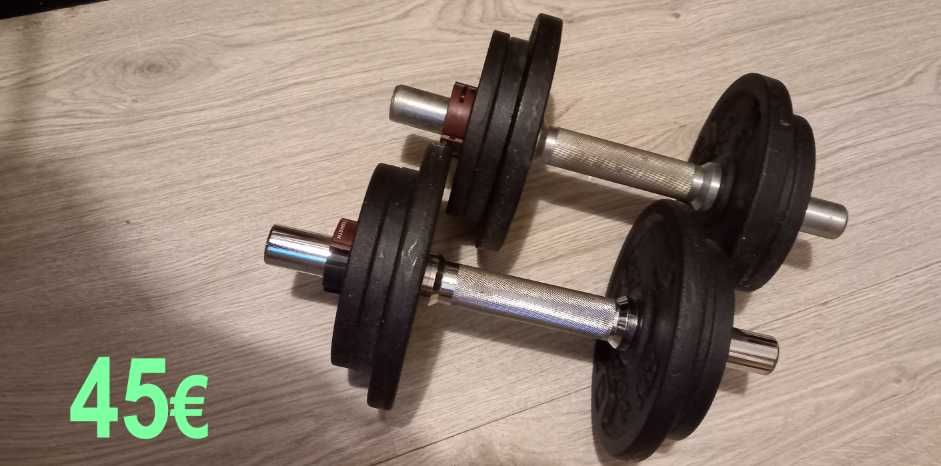 ar de Halteres Decathlon — 2×10 kg — Muito Conservados