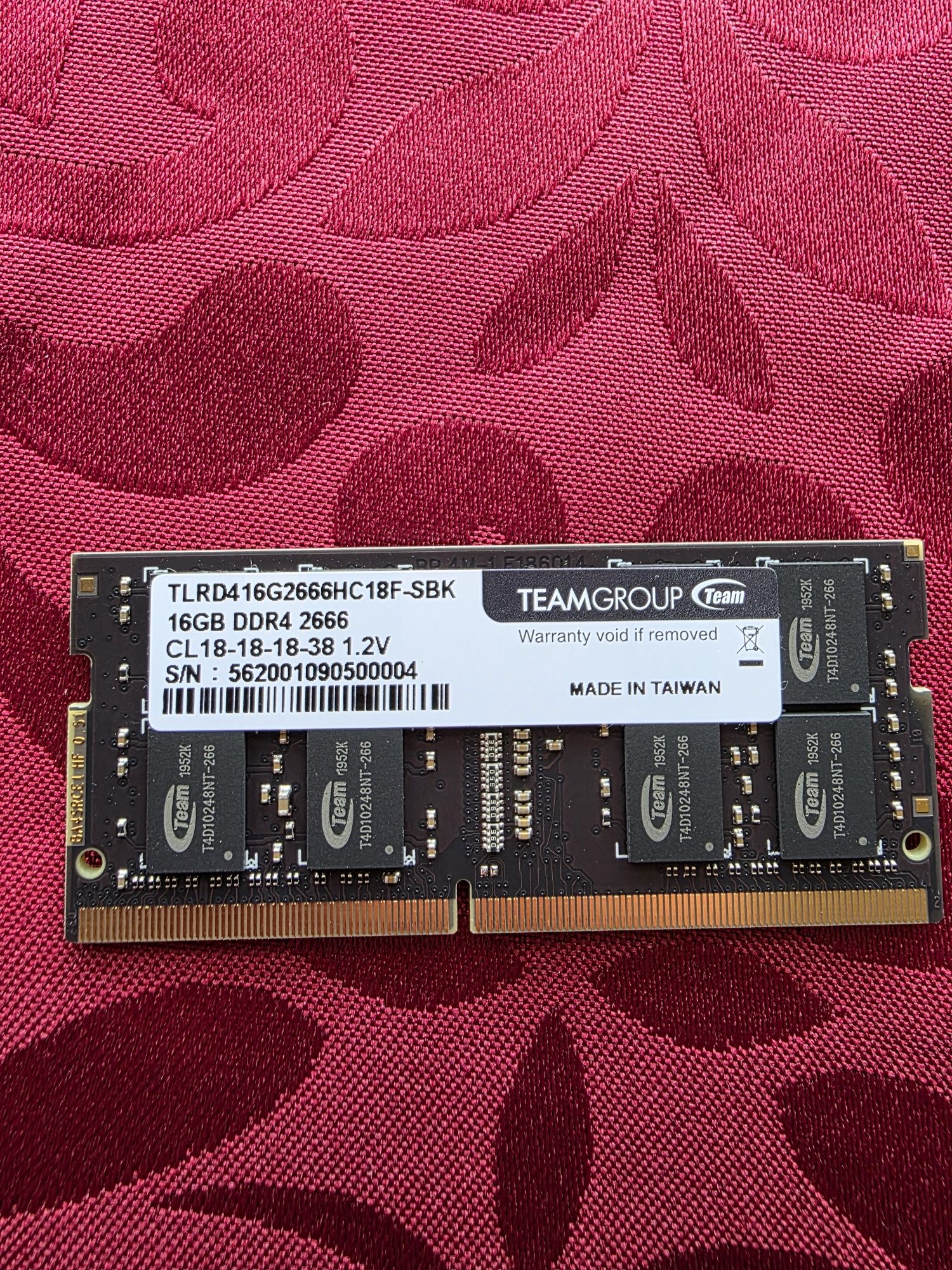 TeamGroup 16GB DDR4 2666 MHz SODIMM – Excelente Estado