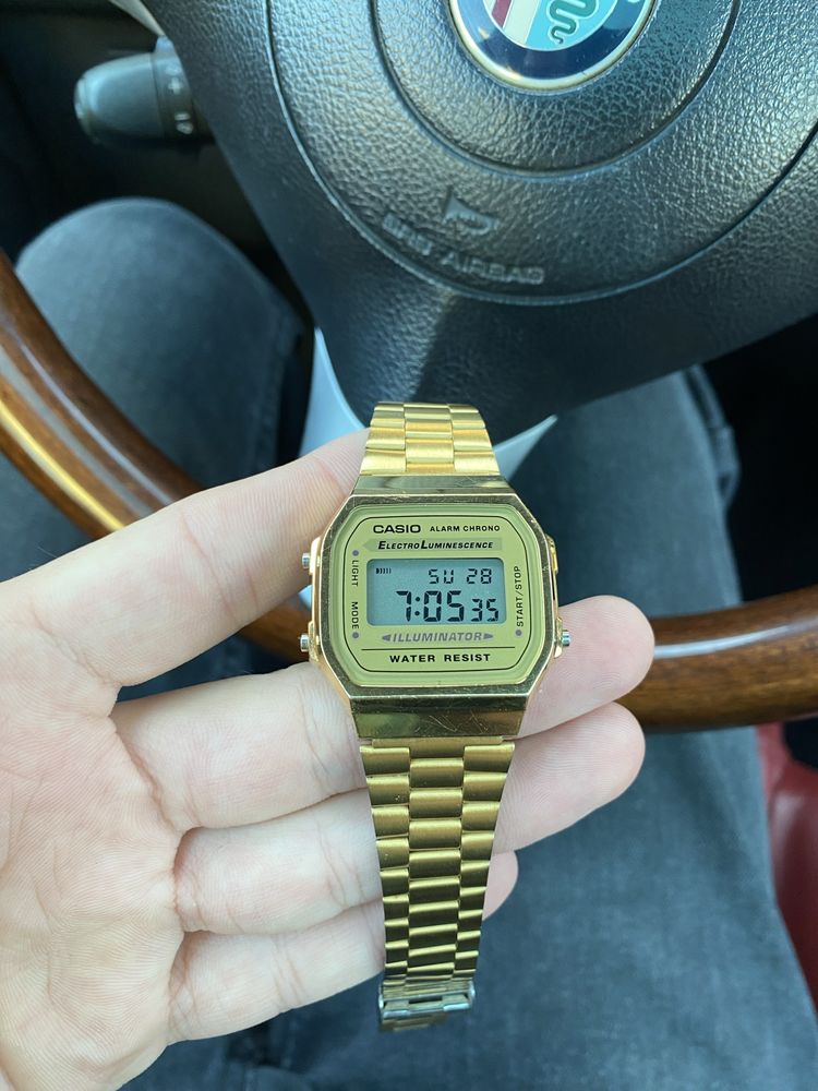 Годинник Casio Illuminator A168 Gold Оригінал