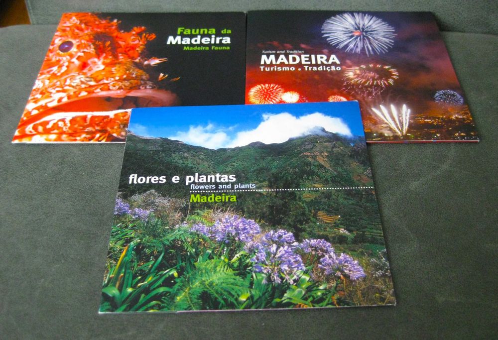 Conjunto de 3 Carteiras Temáticas Madeira s/ Selos