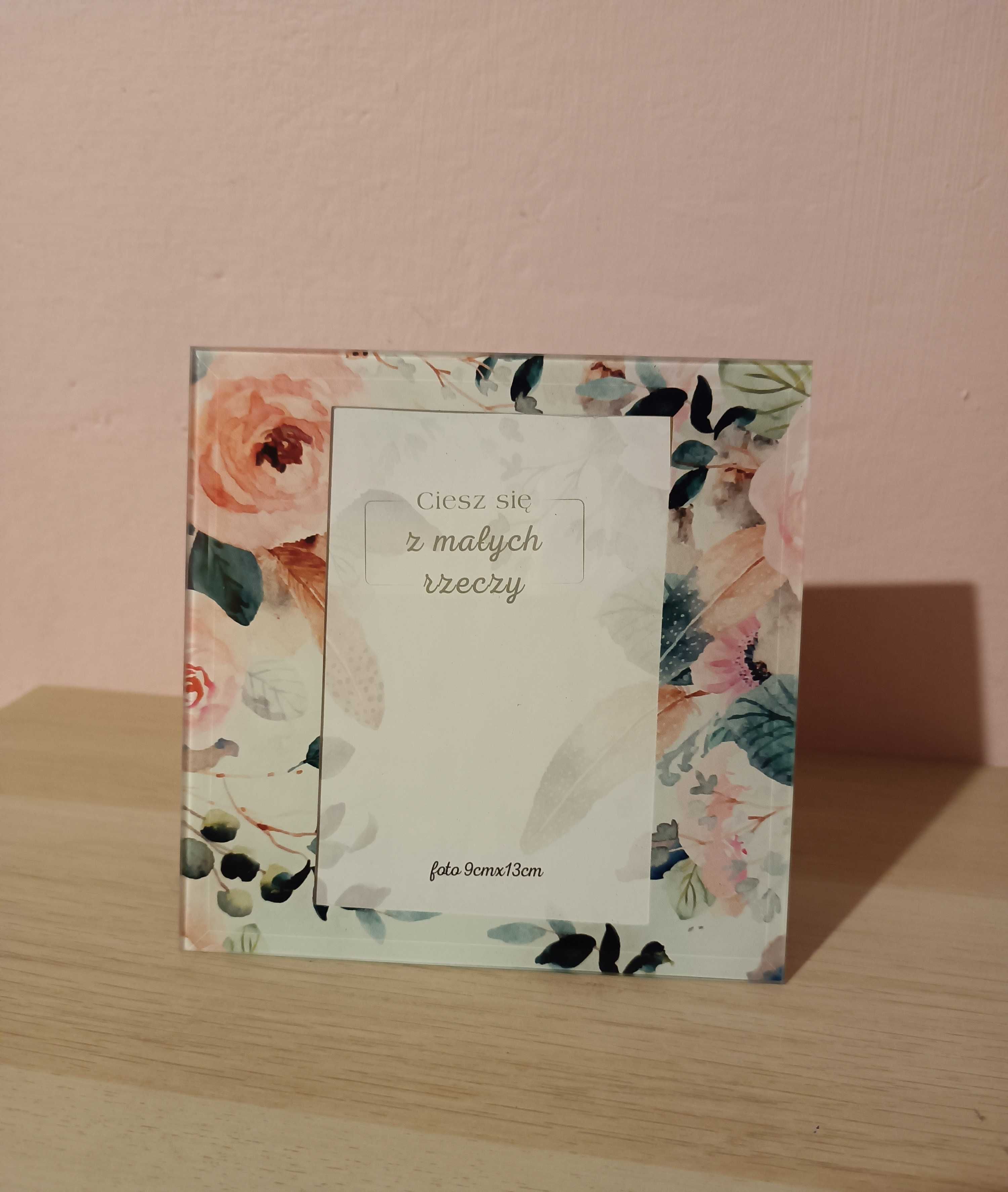 Szklana ramka na zdjęcie 9 x 13 cm
