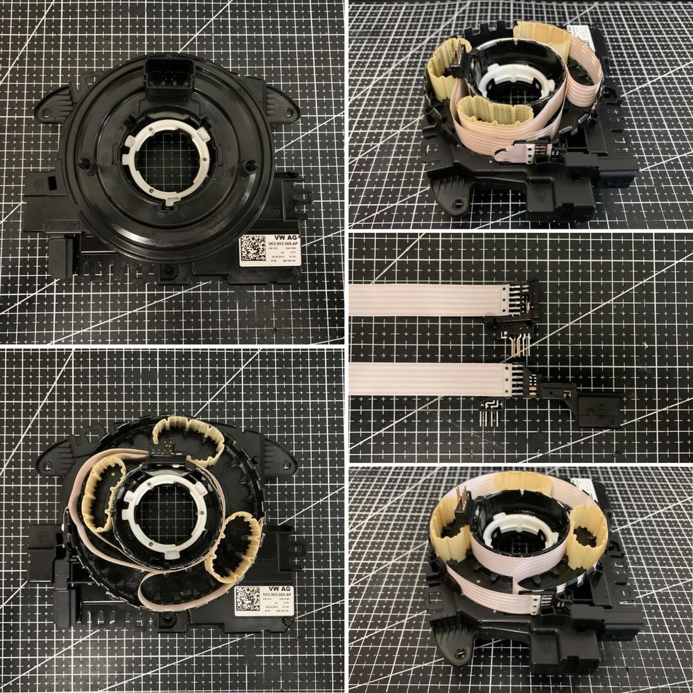 Ремонт шлейфа руля 5K0953569T (H, AL) підрульовий шлейф, VW/Skoda