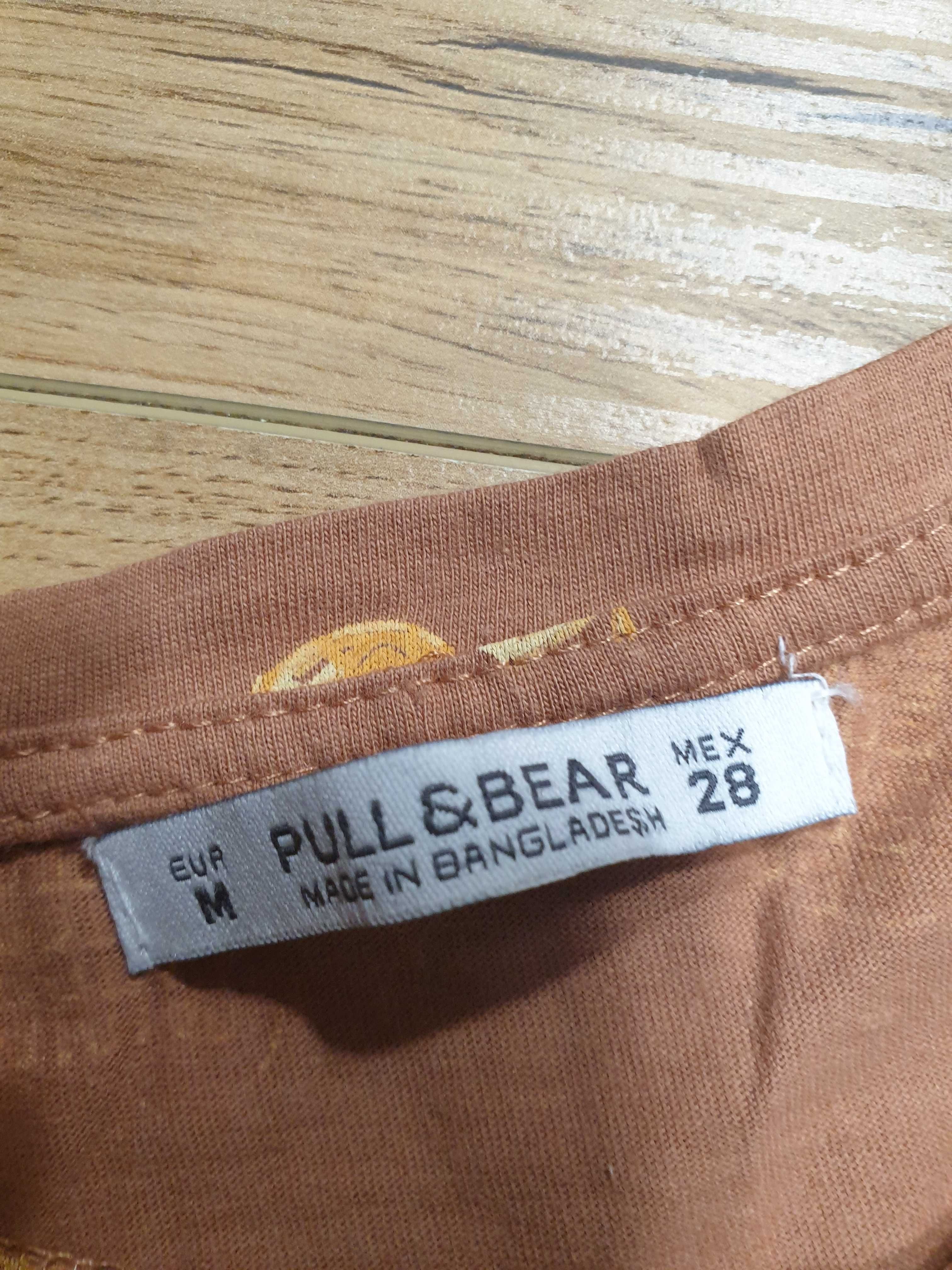 Koszulka, T-shirt w waflowe serca, 100% bawełna, Pull& Bear, S-M