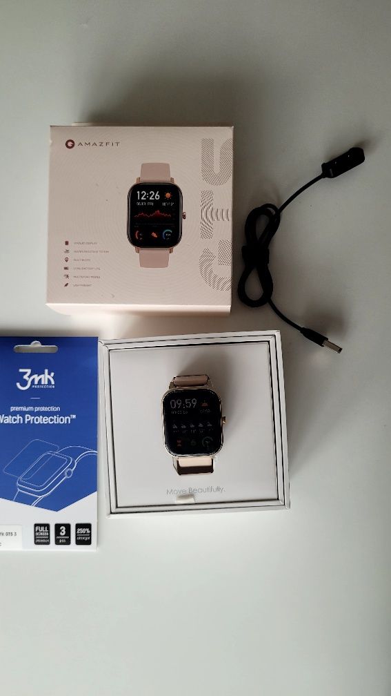 Kobiecy elegancki Smartwatch Xiaomi Amazfit GTS różowy