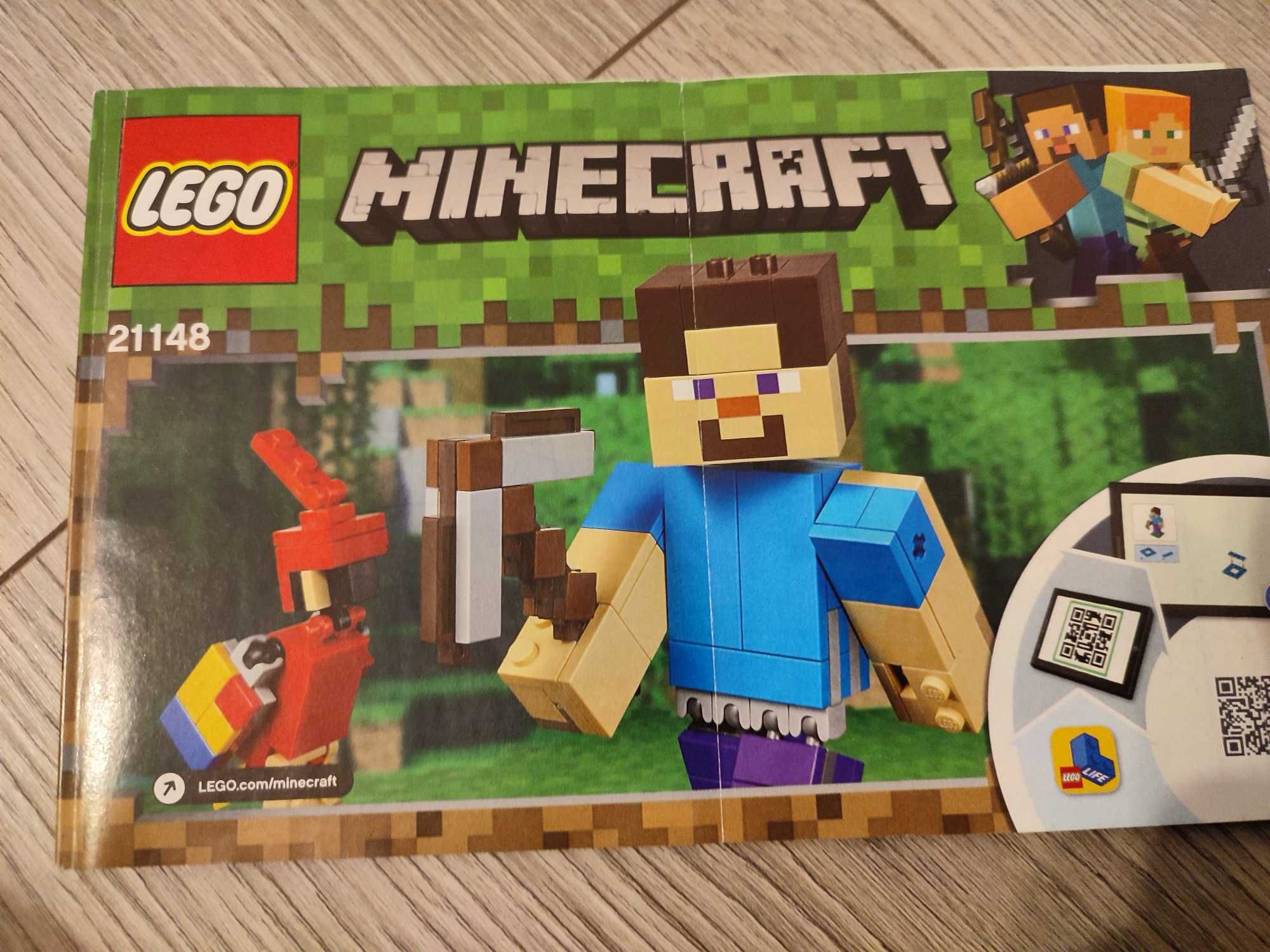 Lego Minecraft 21148 Steve i papuga