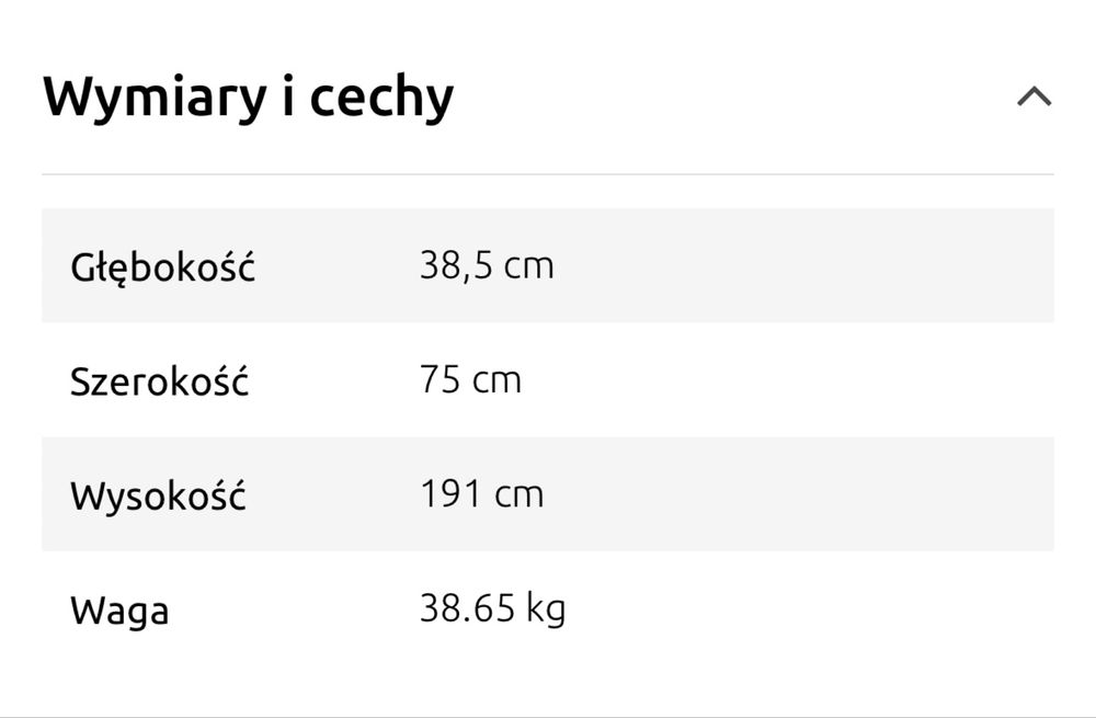 regał Namek 75 cm z 5 półkami buk iconic