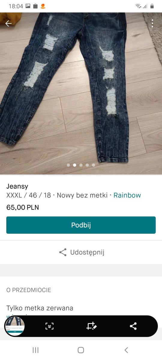 Nowe jeansy bon prix