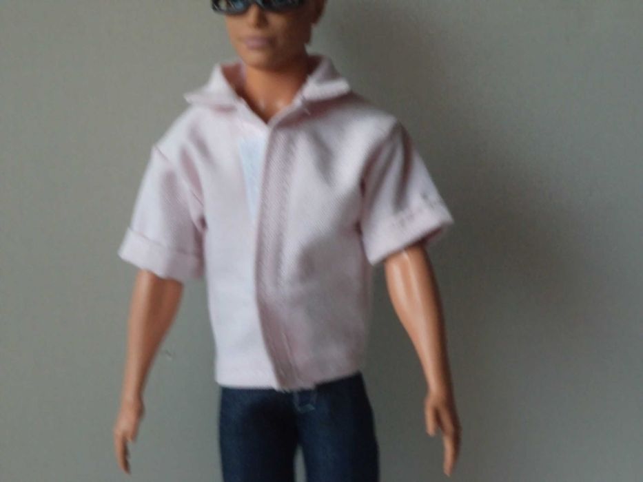 Ubranka dla lalki - Ken - Jeansowe spodnie, koszula, buty !!!