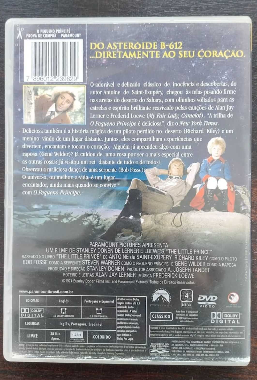 DVD "O principezinho", de Stanley Donen. Região 4.