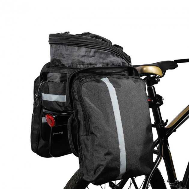 Сумка на багажник West Biking 25L велосипедна розкладна сумка-штани