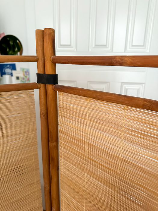 Parawan pokojowy bambus rattan