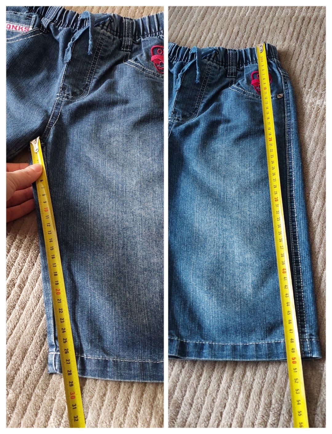 Шорты джинсовые бриджи 128/134, шорти джинсові бріджі