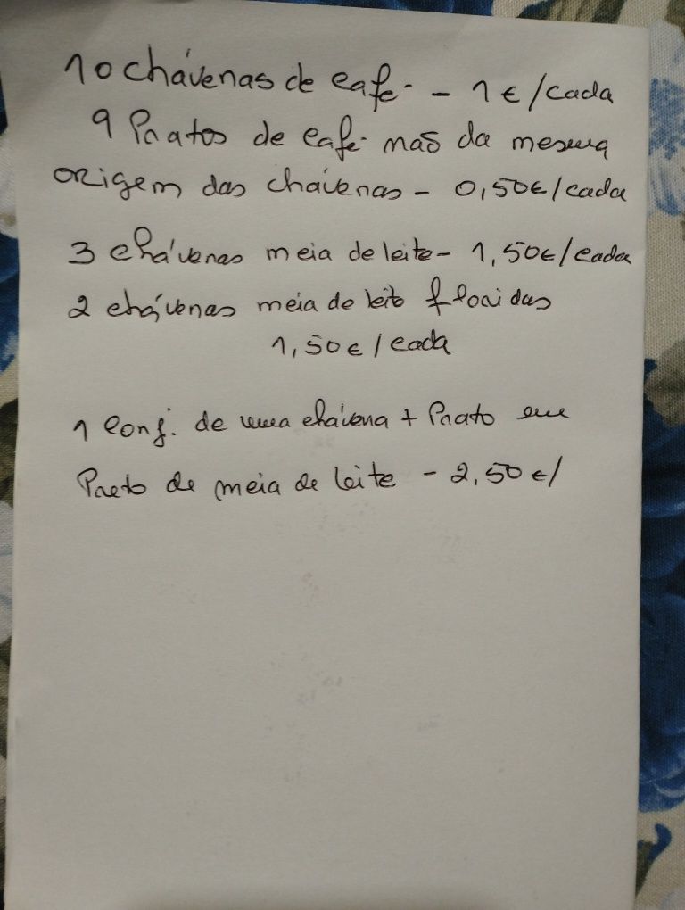Louça variadas de cafe