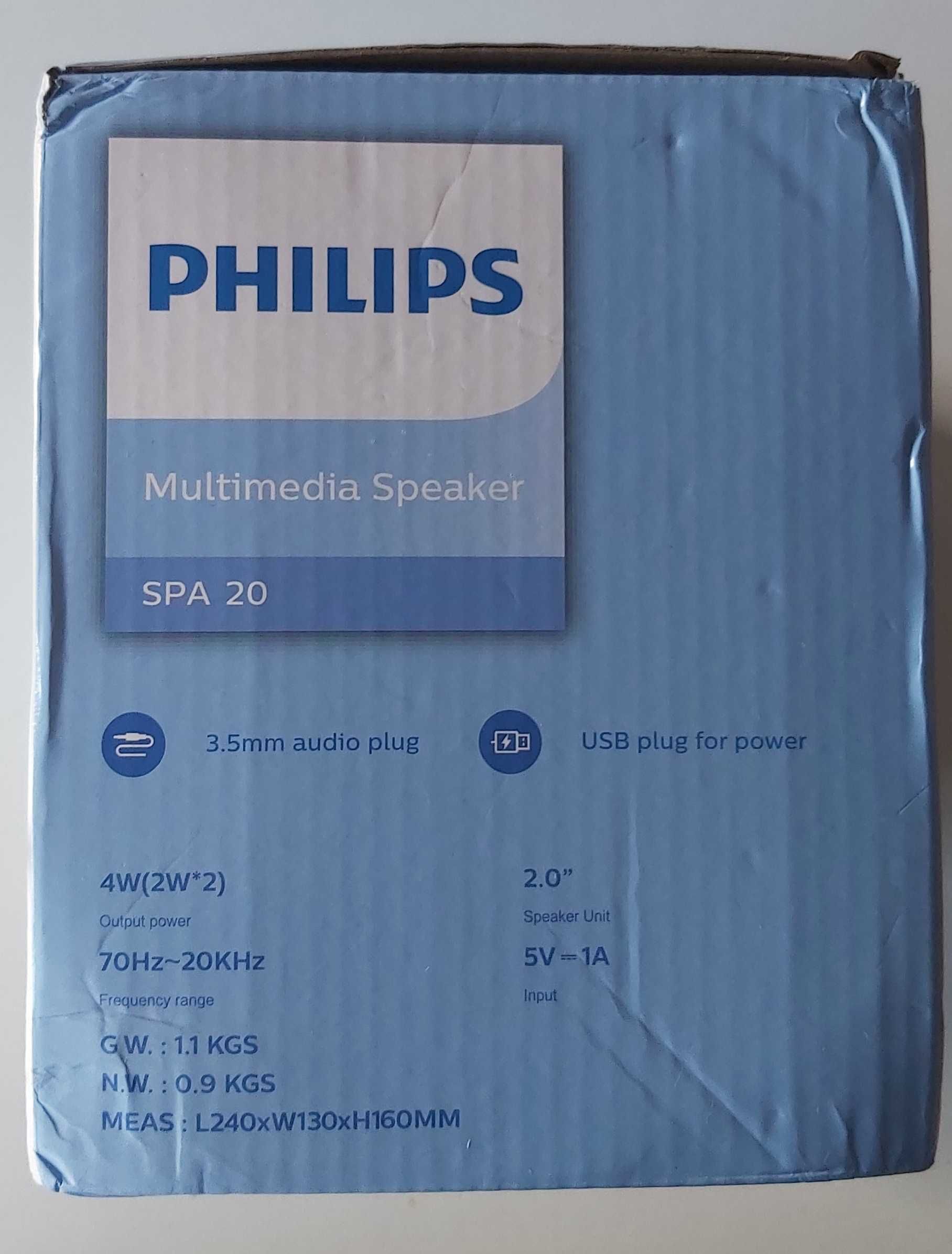 Colunas Bluetooth USB Philips Multimedia Speaker 2000 Series SPA20