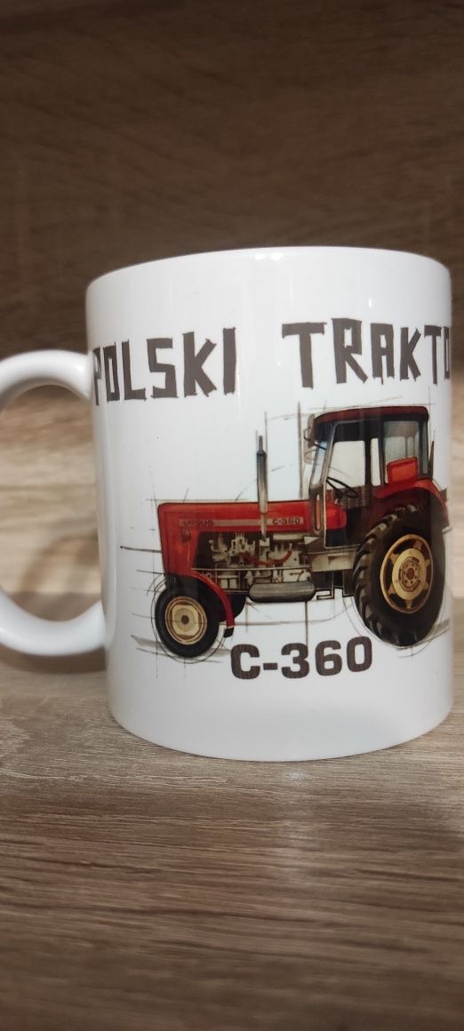 Kubek ceramiczny z motywem traktora Ursus C-360 retro 330 ml