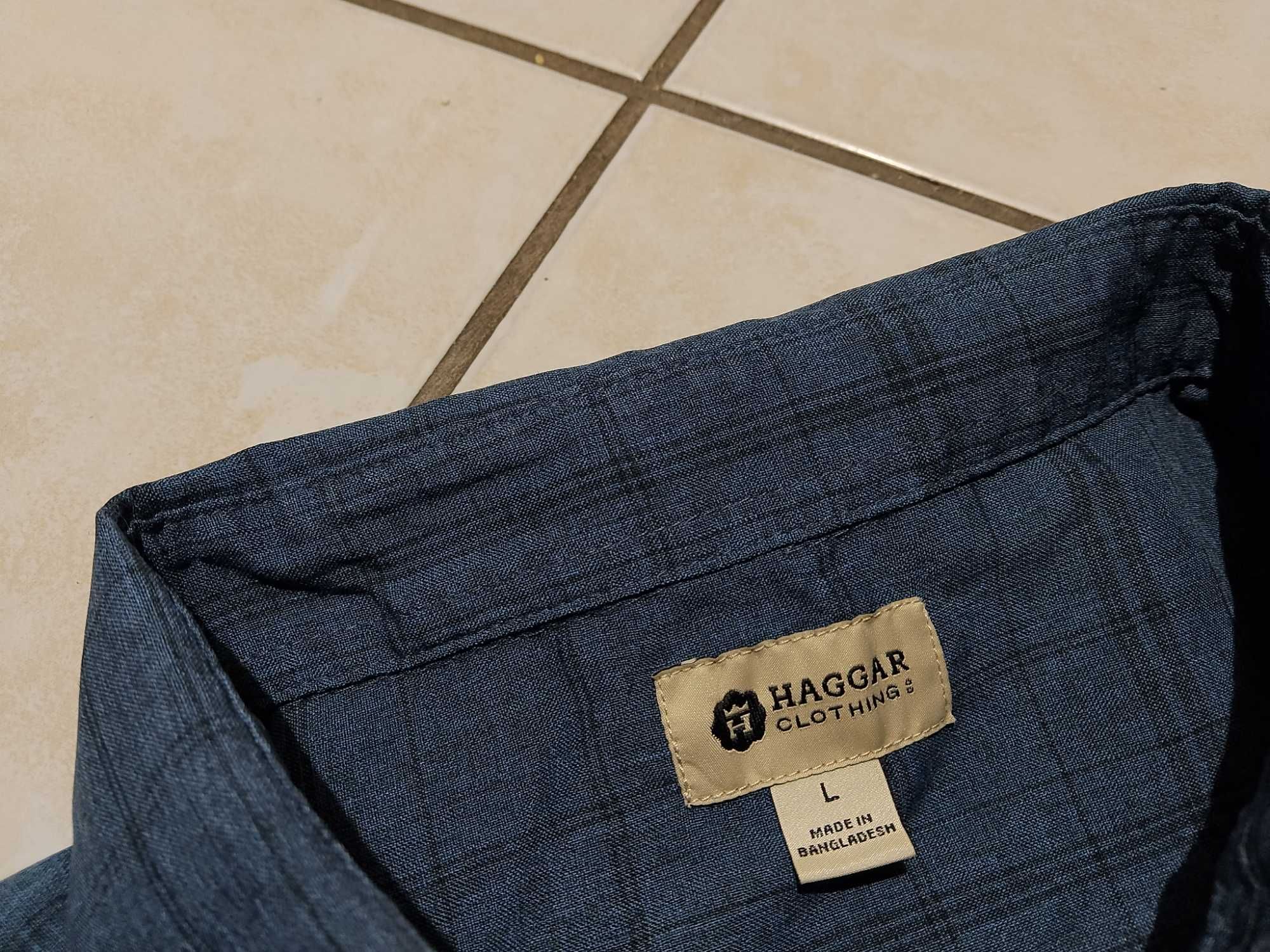 HAGGAR USA - NOWA! Koszula Męska krótki rękaw rozmiar XL