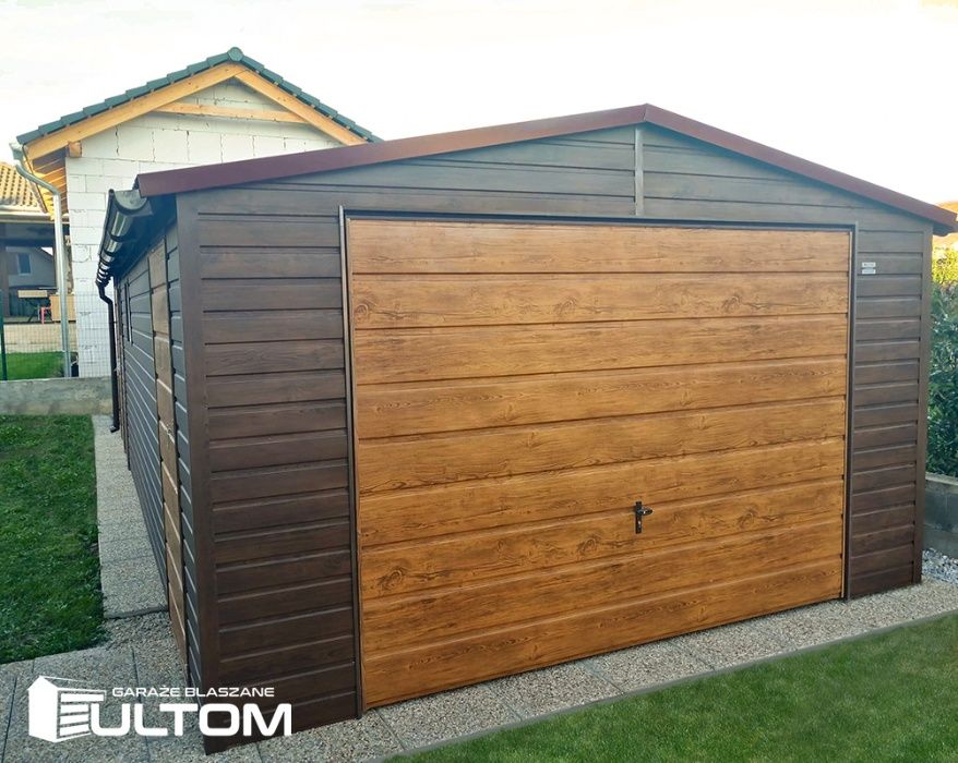 Garaż blaszany, blaszak drewnopodobny 4x6,4x5,4x7,4x8,premium
